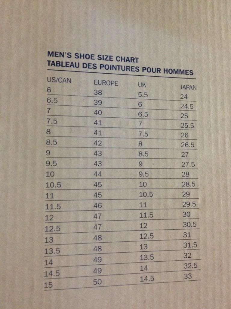 Clarks Size Chart Photo by GoodFootSupreme Photobucket
